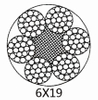 Cable de acero galvanizado en caliente Cable de acero 6×19S
