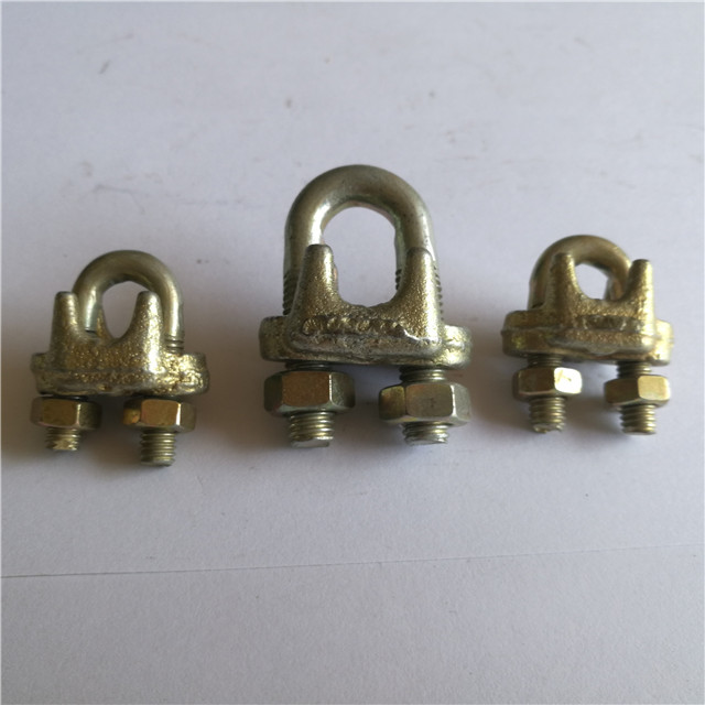 Venta al por mayor de abrazadera de alambre de clip de cuerda de alambre chapado en zinc