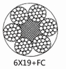 Cuerda de alambre de acero 6×19 Alambre de cuerda de alambre de acero inoxidable
