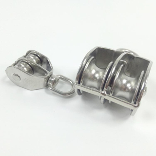 Venta al por mayor de polea giratoria doble de acero inoxidable
