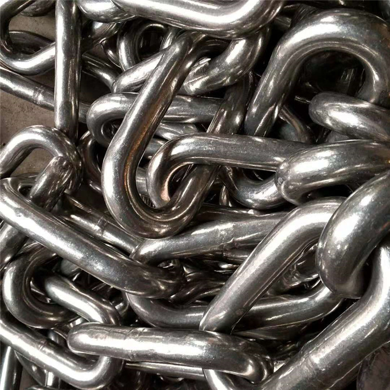 Cadena de eslabones cortos galvanizados en caliente Cadena de eslabones DIN766