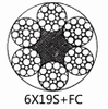 Cable de acero galvanizado en caliente Cable de acero 6×19S