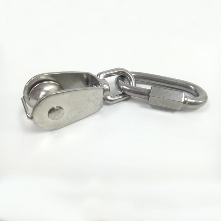 Fabricante de polea giratoria simple de acero inoxidable en China