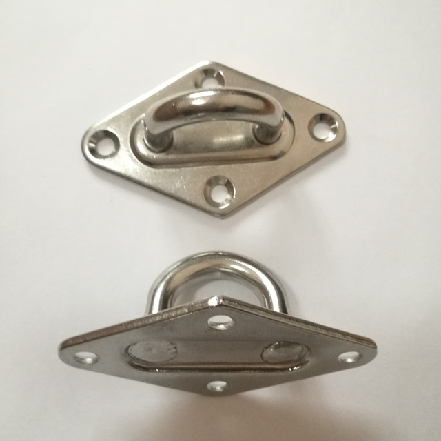 Placa de ojo de almohadilla de yate Placa de ojo de acero inoxidable Placa de ojo de diamante