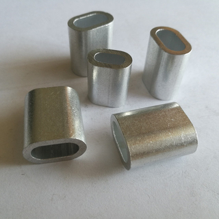 Cuerda de alambre de acero Virola de aluminio Mangas ovaladas de aluminio DIN3093
