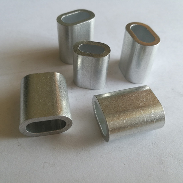Cuerda de alambre de acero Virola de aluminio Mangas ovaladas de aluminio DIN3093