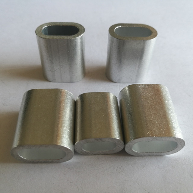 Accesorios de cable de acero Virola ovalada Mangas ovaladas de aluminio EN13411-3