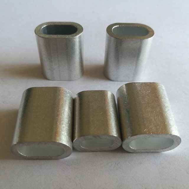 Cuerda de alambre de acero Virola de aluminio Mangas ovaladas de aluminio DIN3093