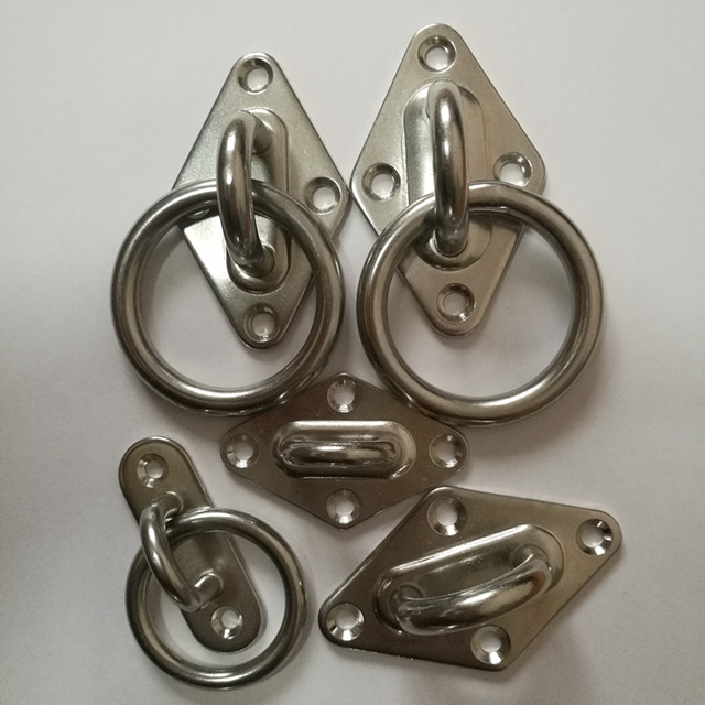 Placa de ojo SS304 o SS316 Placa de ojo ovalada con anillo