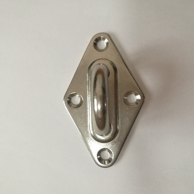 Placa de ojo de almohadilla de yate Placa de ojo de acero inoxidable Placa de ojo de diamante