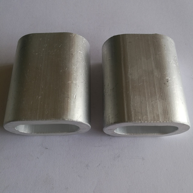 Cuerda de alambre de acero Virola de aluminio Mangas ovaladas de aluminio DIN3093