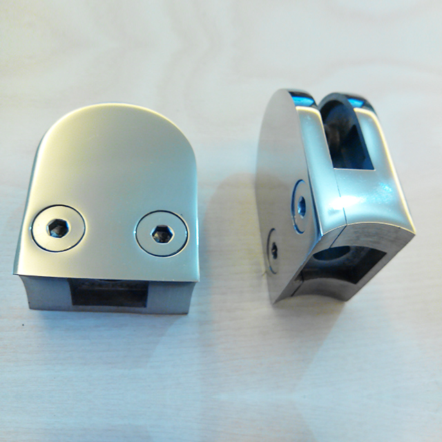 Abrazadera de vidrio 40 * 50 mm Radio Parte posterior