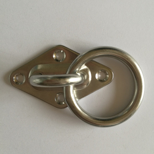 Marine Hardware Placa de ojo de diamante de acero inoxidable con anillo
