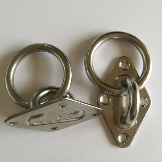 Marine Hardware Placa de ojo de diamante de acero inoxidable con anillo