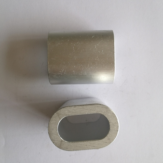 Cuerda de alambre de acero Virola de aluminio Mangas ovaladas de aluminio DIN3093