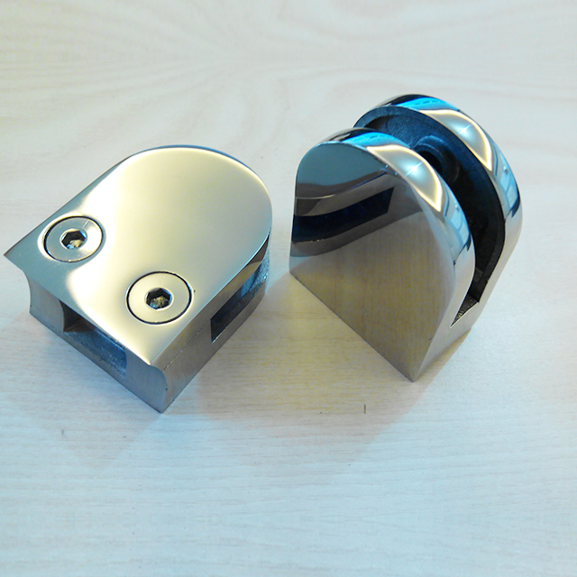 Abrazadera de vidrio 40 * 50 mm Radio Parte posterior