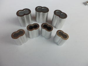 Accesorios de cuerda de alambre de acero Fundas de reloj de arena de aluminio Funda de 8 virolas