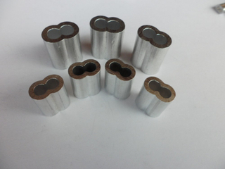 Accesorios de cuerda de alambre de acero Fundas de reloj de arena de aluminio Funda de 8 virolas