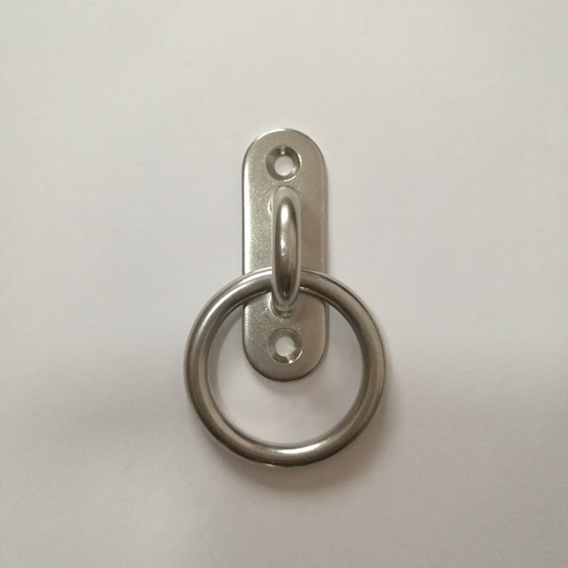 Placa de ojo SS304 o SS316 Placa de ojo ovalada con anillo